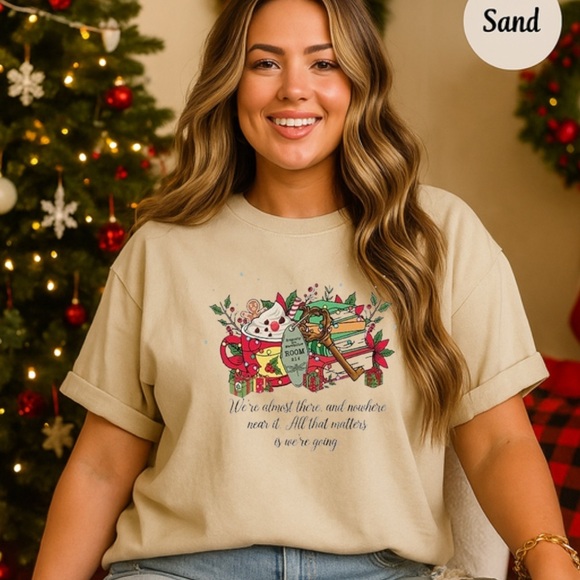 Handmade Gilmore Girls Christmas Short Sleeve Tee with Festive Print - Picture 1 of 1